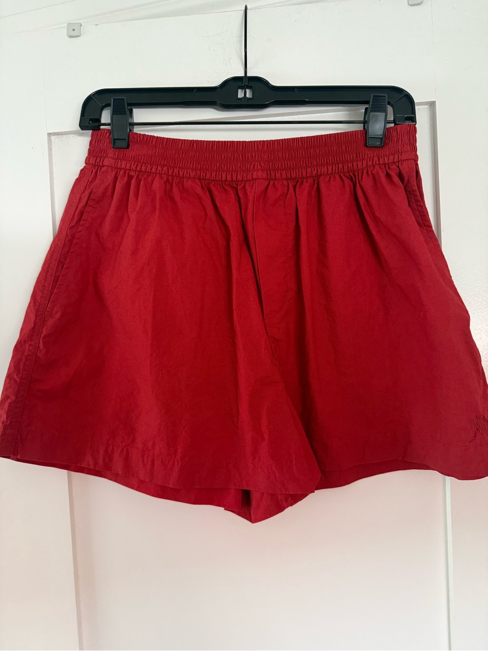 Varley Red Elastic-Waist Athletic Shorts